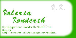 valeria konderth business card